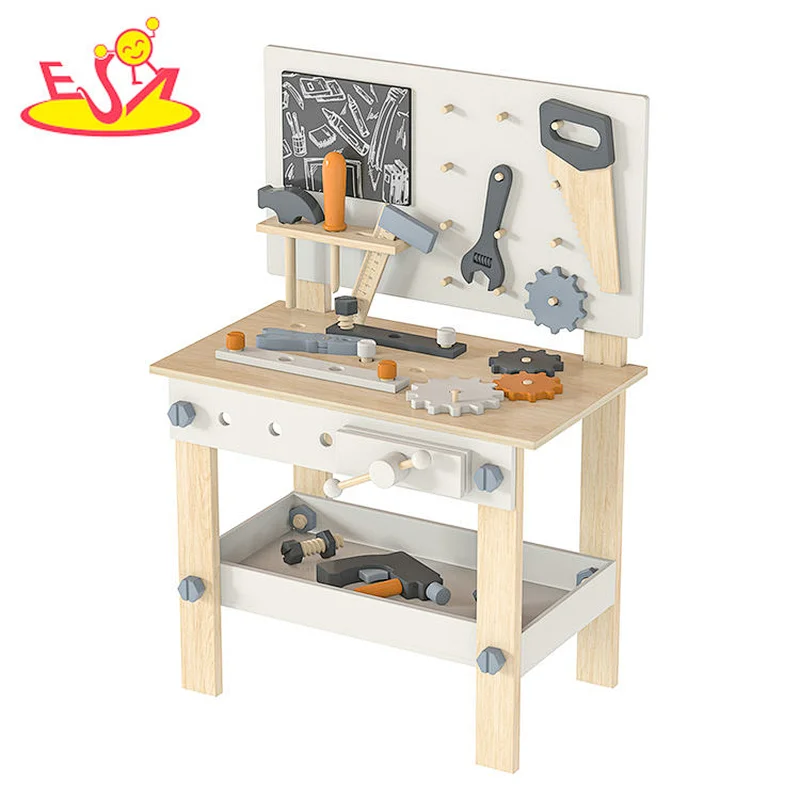 Popular Assembly Screw Nut Kit Play House Wooden Tool Table Toy For Kids W03D076J